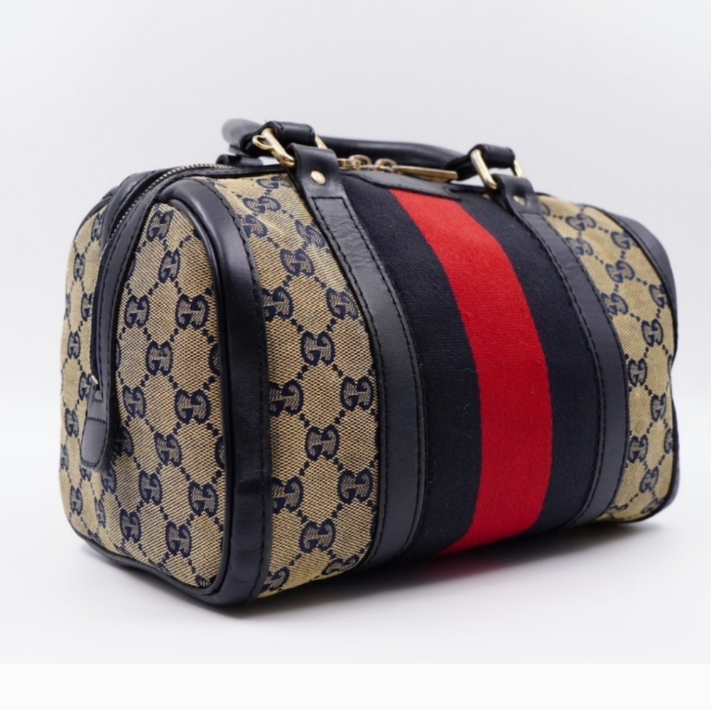 ❌️SOLD SOLD SOLD❌️Gucci Gg MonogramVintage Cherry Line mini Boston Bag - Picture 8 of 16